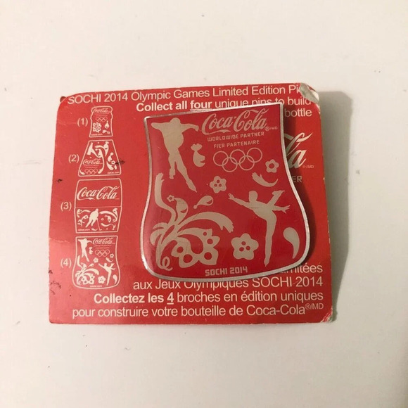 Lot  of 3 Sochi Olympic Games 2014 Pins Coca Cola Bottle Pieces - Picture 6 of 11